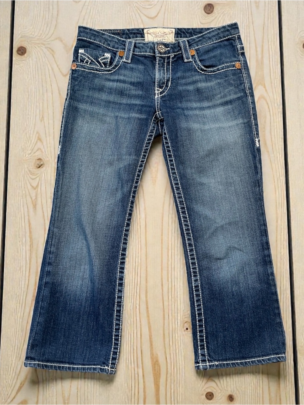 Big Star Liv Dark Blue Cropped Capri Jeans